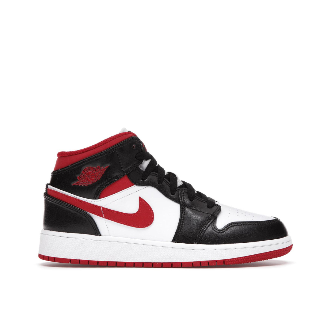 Air Jordan 1 MID (GS) Black/Gym Red-White