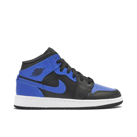 Air Jordan 1 MID (GS) Black/Hyper Royal White